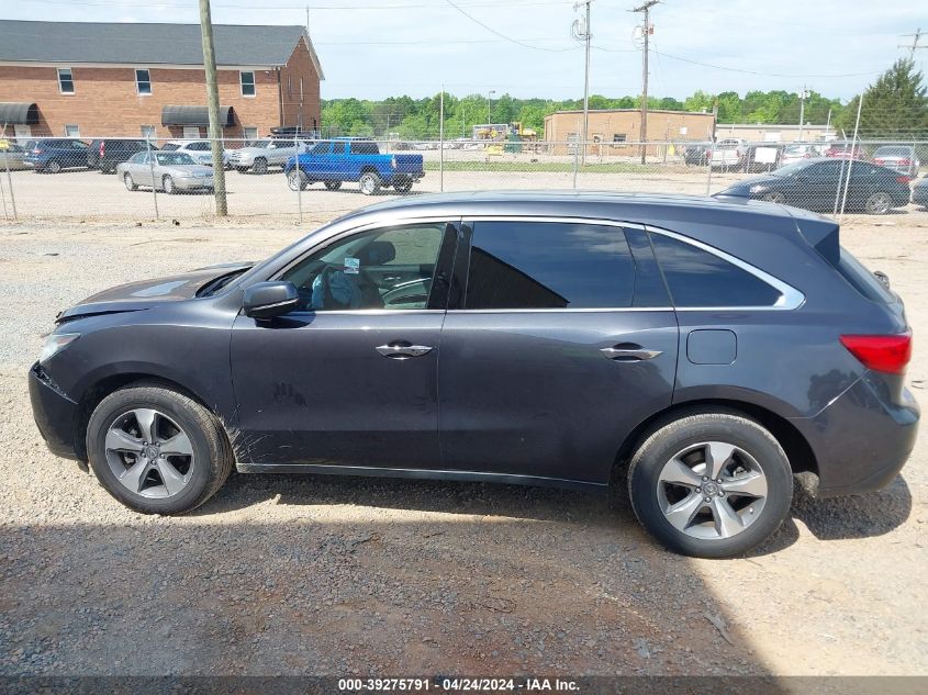 2016 Acura Mdx Acurawatch Plus Package VIN: 5FRYD3H22GB016774 Lot: 39275791