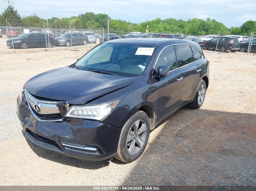 2016 Acura Mdx Acurawatch Plus Package VIN: 5FRYD3H22GB016774 Lot: 39275791