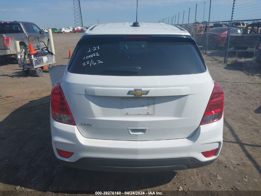 2022 Chevrolet Trax Fwd Ls VIN: KL7CJKSM1NB544005 Lot: 39276160