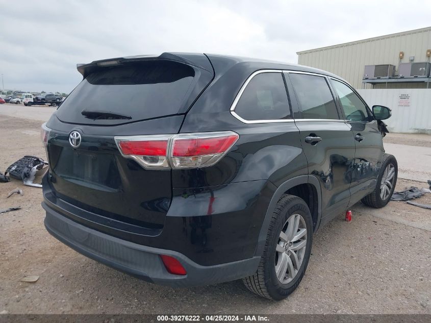 2016 Toyota Highlander Le V6 VIN: 5TDZKRFH5GS125053 Lot: 39276222