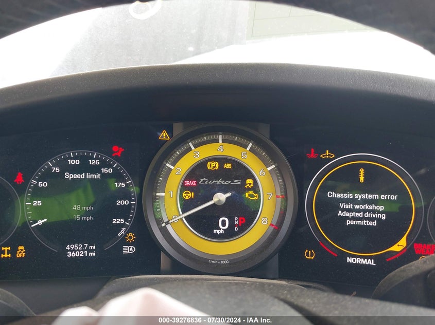 2021 PORSCHE 911 TURBO CABRIOLET VIN: WP0CD2A9XMS263942