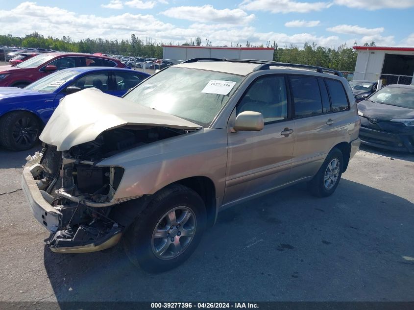 2006 Toyota Highlander V6 VIN: JTEGP21A560123584 Lot: 39277396