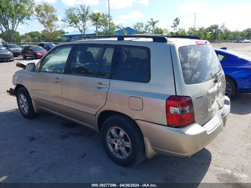 2006 Toyota Highlander V6 VIN: JTEGP21A560123584 Lot: 39277396