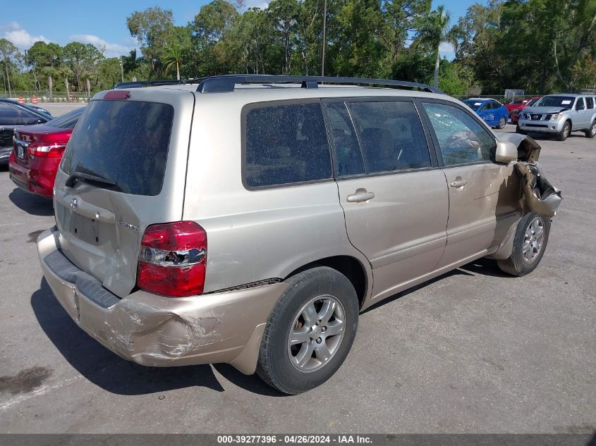 2006 Toyota Highlander V6 VIN: JTEGP21A560123584 Lot: 39277396