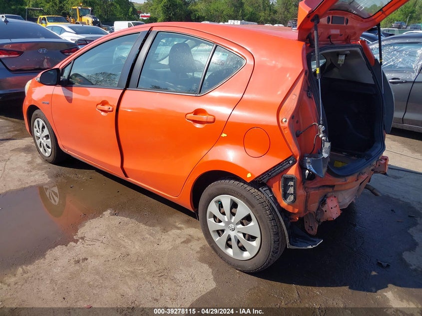 2012 Toyota Prius C Two VIN: JTDKDTB36C1026039 Lot: 39278115