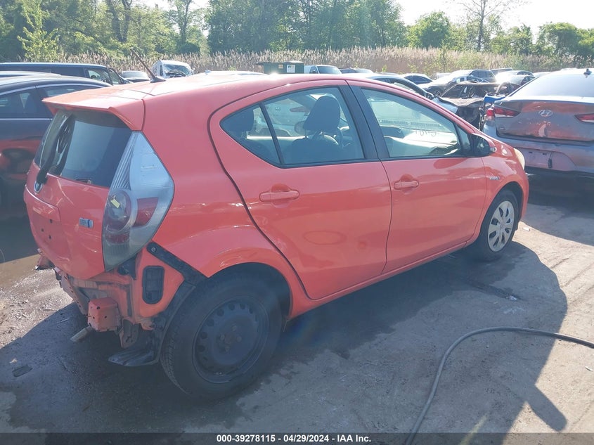 2012 Toyota Prius C Two VIN: JTDKDTB36C1026039 Lot: 39278115