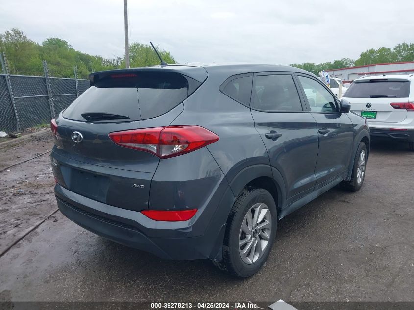 2018 Hyundai Tucson Se VIN: KM8J2CA41JU607452 Lot: 39278213