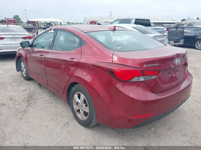 2015 Hyundai Elantra Se VIN: 5NPDH4AE9FH650615 Lot: 39881239