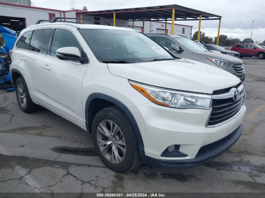 2015 TOYOTA HIGHLANDER XLE - 5TDKKRFH9FS113133