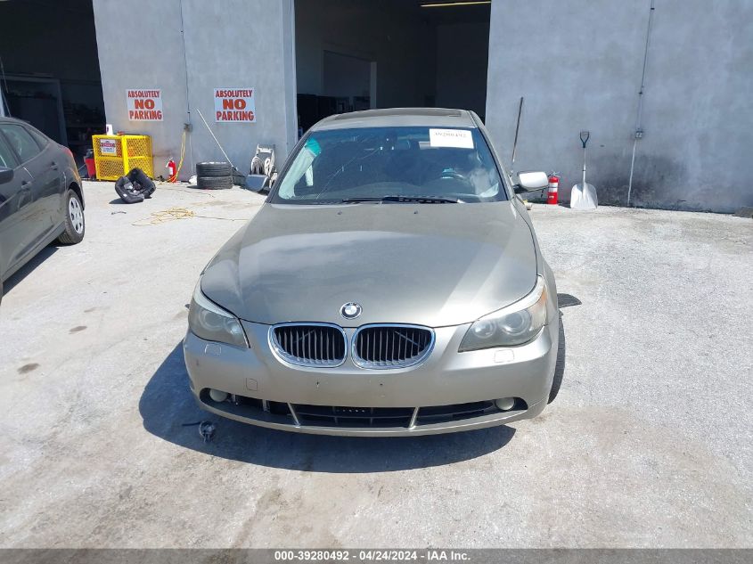 2005 BMW 525I VIN: WBANA53585B856940 Lot: 39280492