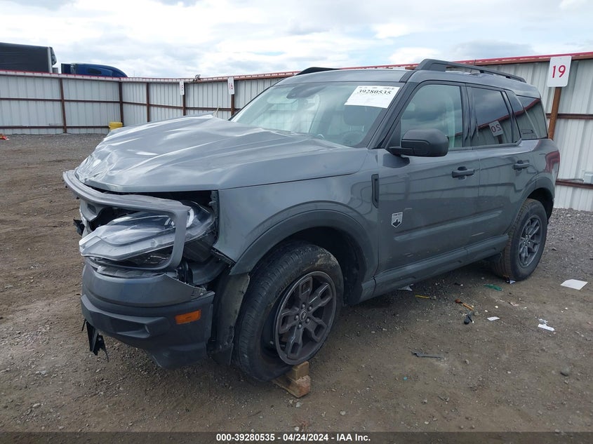 2022 Ford Bronco Sport Big Bend VIN: 3FMCR9B65NRD53555 Lot: 39280535