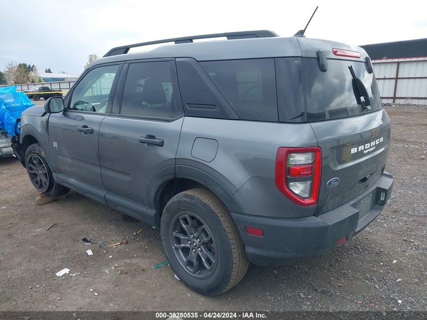 2022 Ford Bronco Sport Big Bend VIN: 3FMCR9B65NRD53555 Lot: 39280535