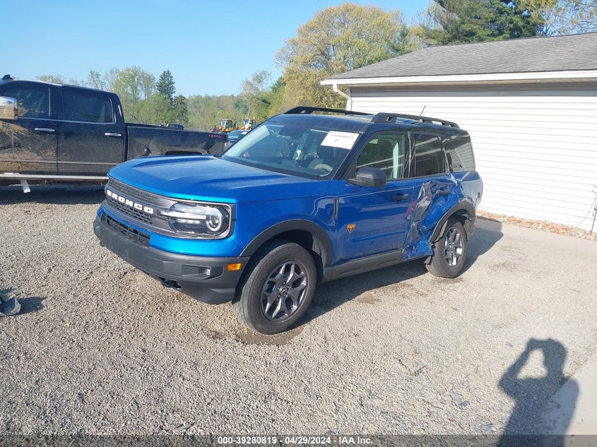 2022 Ford Bronco Sport Badlands VIN: 3FMCR9D95NRD72856 Lot: 39280819