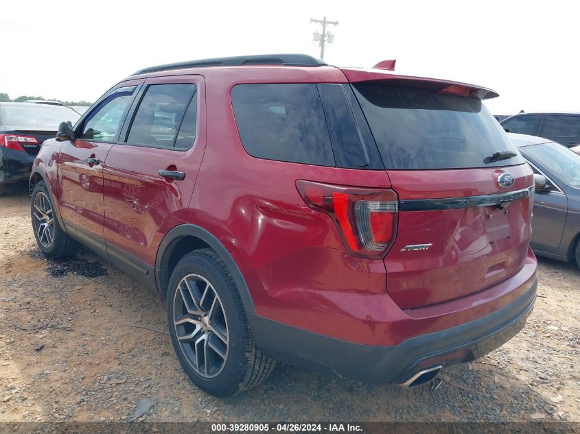 2016 Ford Explorer Sport VIN: 1FM5K8GT7GGB30868 Lot: 39280905