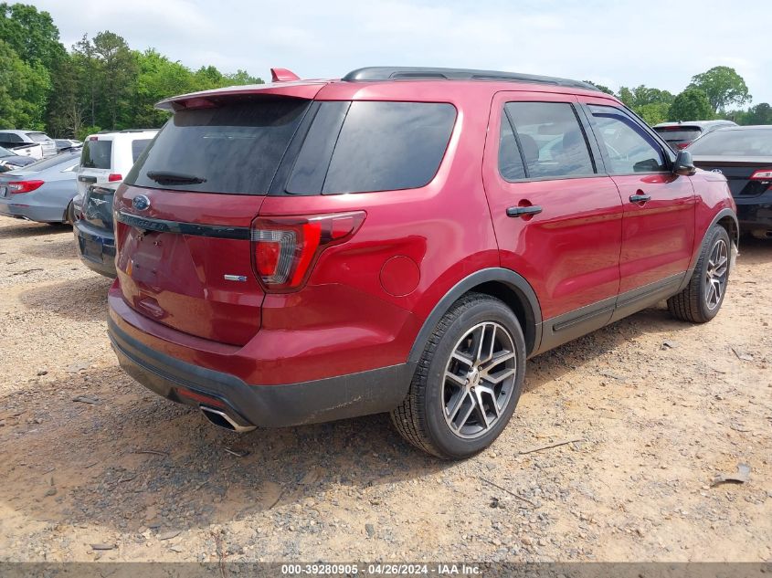 2016 Ford Explorer Sport VIN: 1FM5K8GT7GGB30868 Lot: 39280905