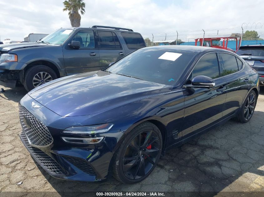 2023 Genesis G70 3.3T Awd VIN: KMTG54TE9PU113416 Lot: 39280925