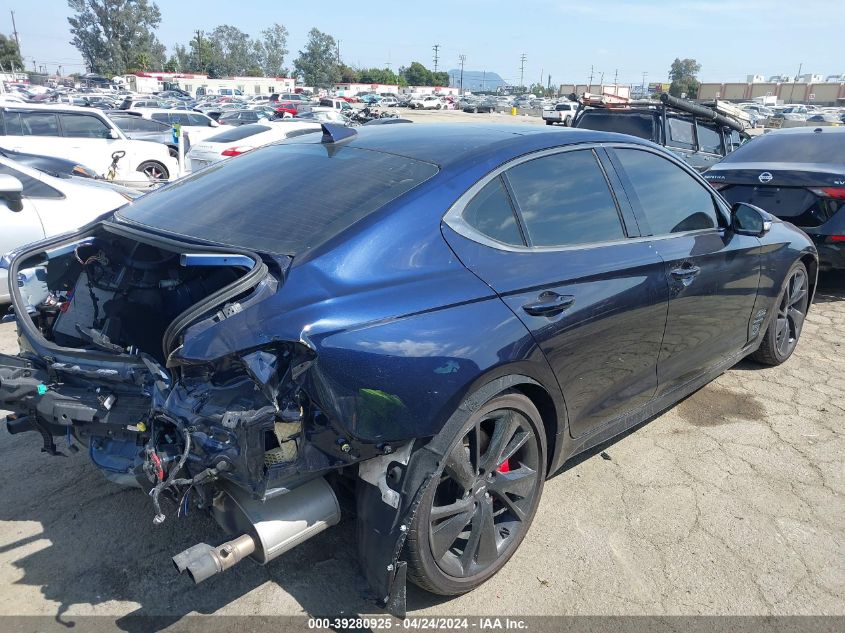 2023 Genesis G70 3.3T Awd VIN: KMTG54TE9PU113416 Lot: 39280925