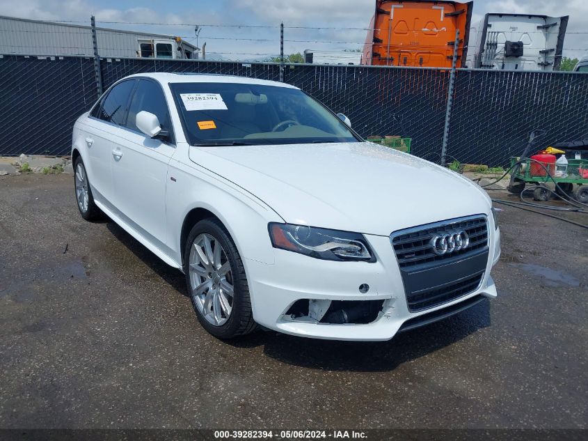 2012 Audi A4 2.0T Premium VIN: WAUFFAFL2CN020643 Lot: 39282394