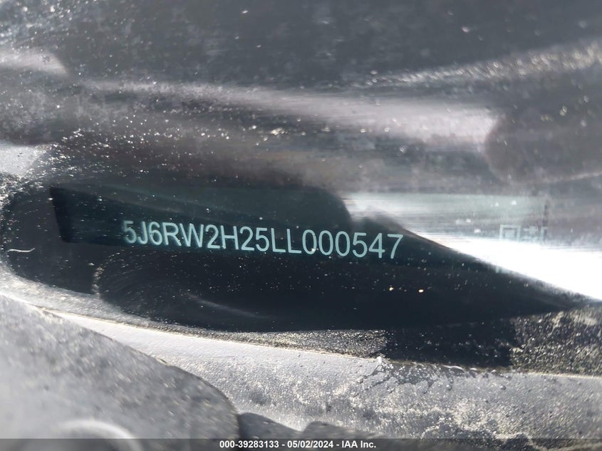 VIN 5J6RW2H25LL000547 2020 HONDA CR-V LX