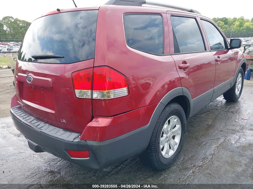 2009 Kia Borrego Lx VIN: KNDJJ741795011414 Lot: 39283555