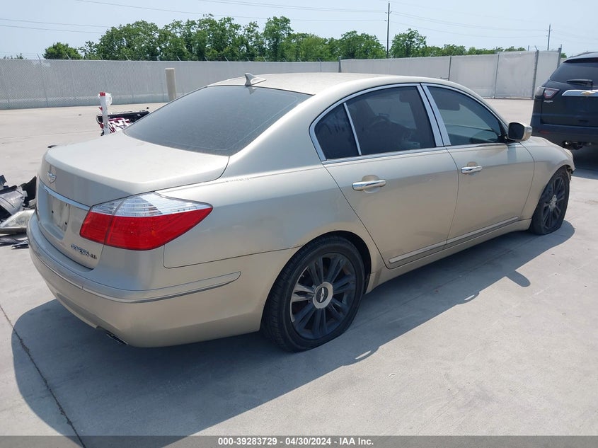 2010 Hyundai Genesis 4.6 VIN: KMHGC4DF3AU072876 Lot: 39283729