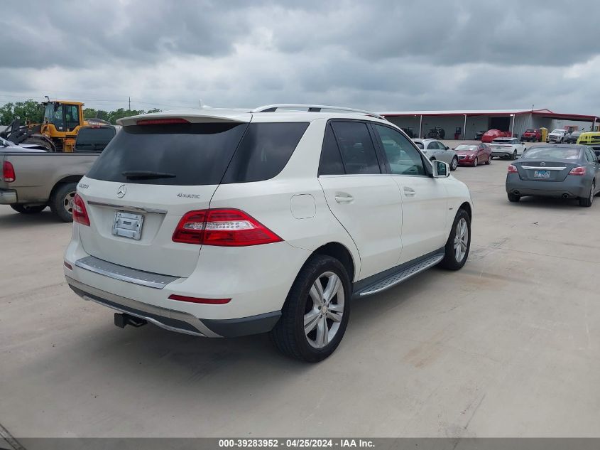 4JGDA5HB5CA063669 2012 Mercedes-Benz Ml 350 4Matic