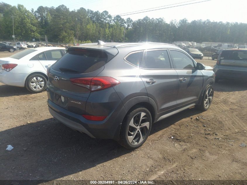 2018 Hyundai Tucson Limited VIN: KM8J33A24JU635225 Lot: 39284991