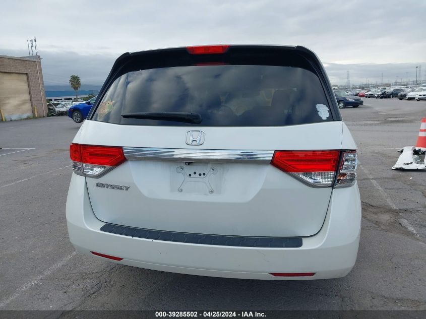 2015 Honda Odyssey Ex-L VIN: 5FNRL5H66FB082928 Lot: 39285502