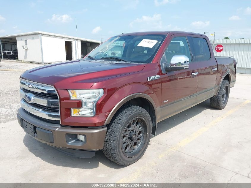 2015 FORD F-150 LARIAT - 1FTEW1CP7FFC76569