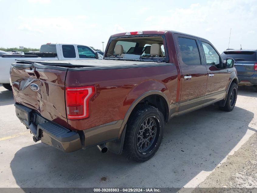 2015 FORD F-150 LARIAT - 1FTEW1CP7FFC76569