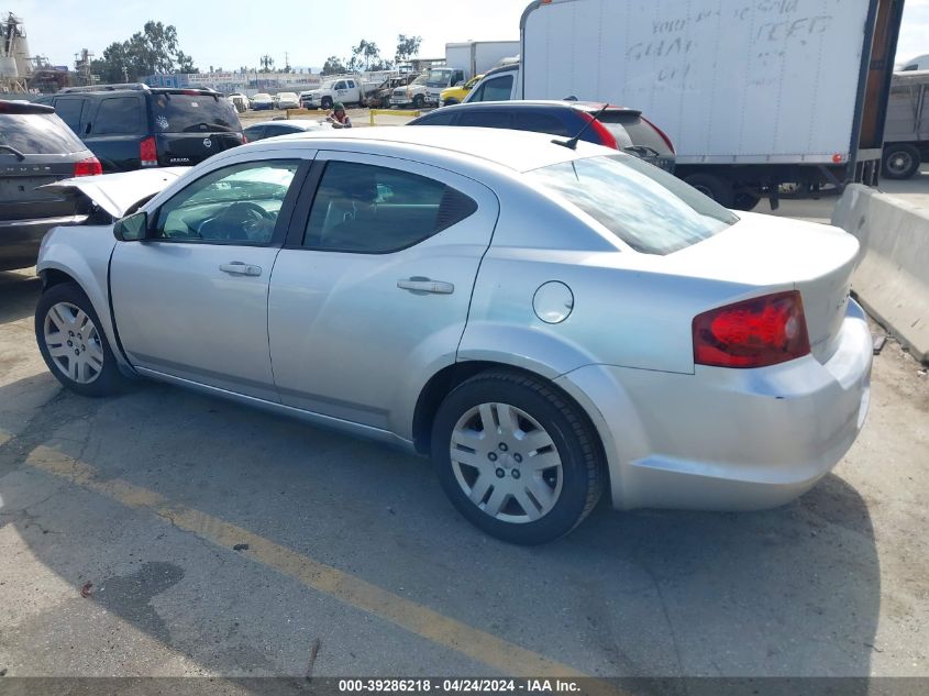 2012 Dodge Avenger Se VIN: 1C3CDZAB9CN216544 Lot: 39286218