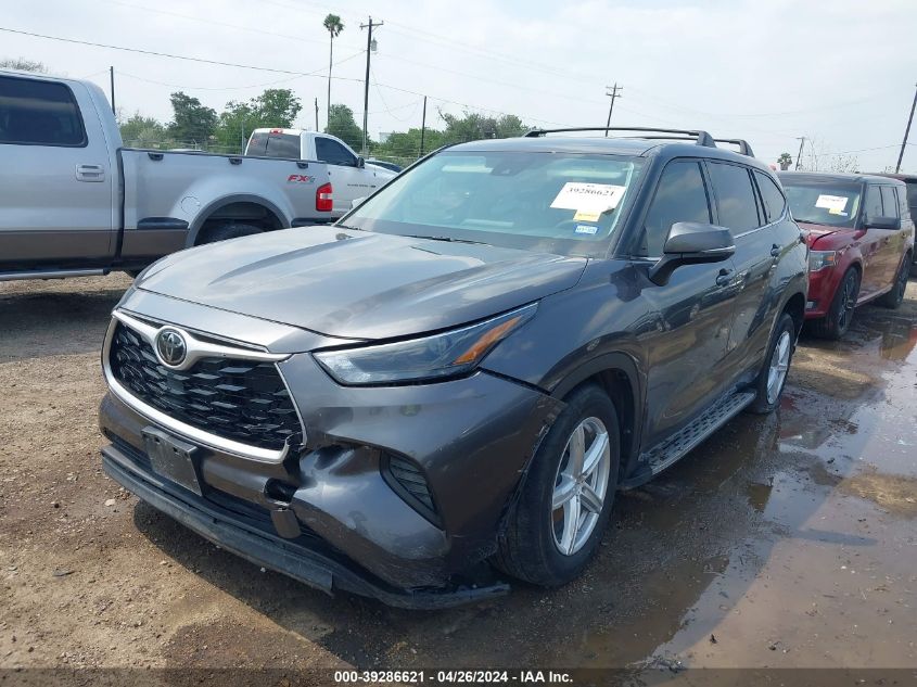 2022 Toyota Highlander L VIN: 5TDCZRAHXNS104351 Lot: 39286621