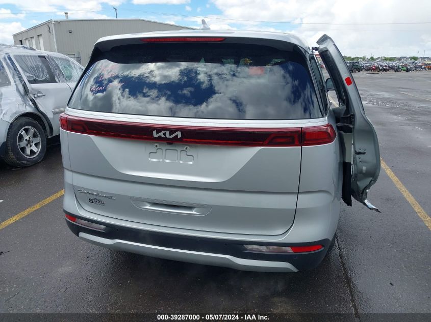 2022 Kia Carnival Mpv Lx Seat Package VIN: KNDNB4H3XN6099937 Lot: 39287000