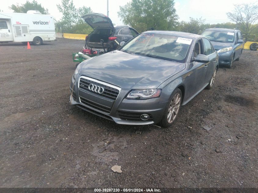 2012 Audi A4 2.0T Premium VIN: WAUFFAFL6CA117707 Lot: 39287230