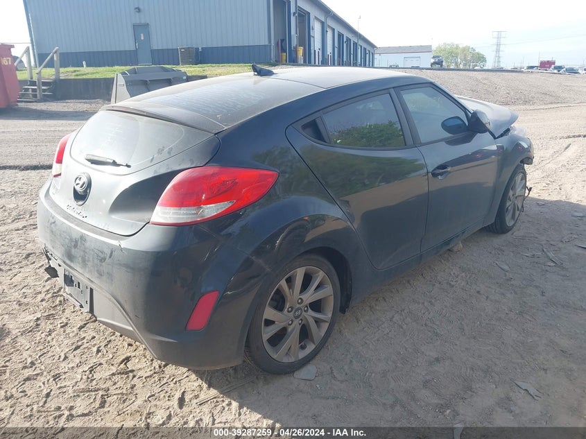 2017 Hyundai Veloster VIN: KMHTC6AD0HU306124 Lot: 39287259