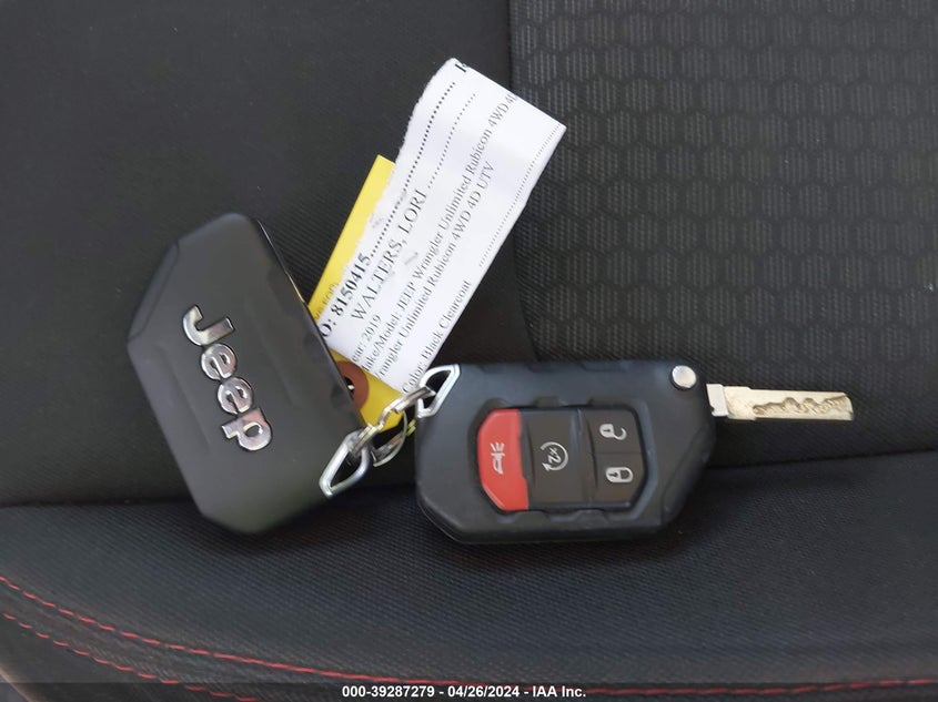 2019 JEEP WRANGLER UNLIMITED RUBICON 4X4 - 1C4HJXFGXKW677165