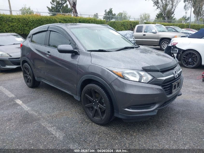 2016 Honda Hr-V Lx VIN: 3CZRU5G3XGM709318 Lot: 39287344