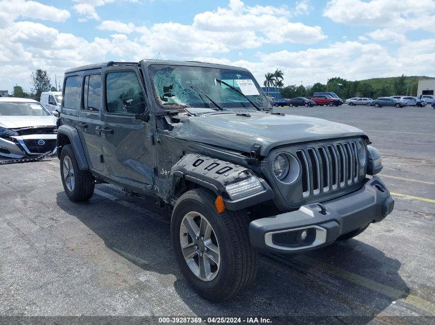 2021 Jeep Wrangler Unlimited Sahara 4X4 VIN: 1C4HJXEN8MW526487 Lot: 39287369