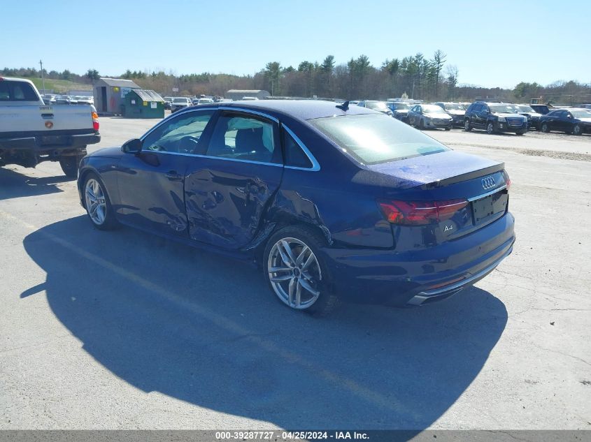 2020 AUDI A4 PREMIUM PLUS 45 TFSI QUATTRO S TRONIC - WAUENAF48LA072809