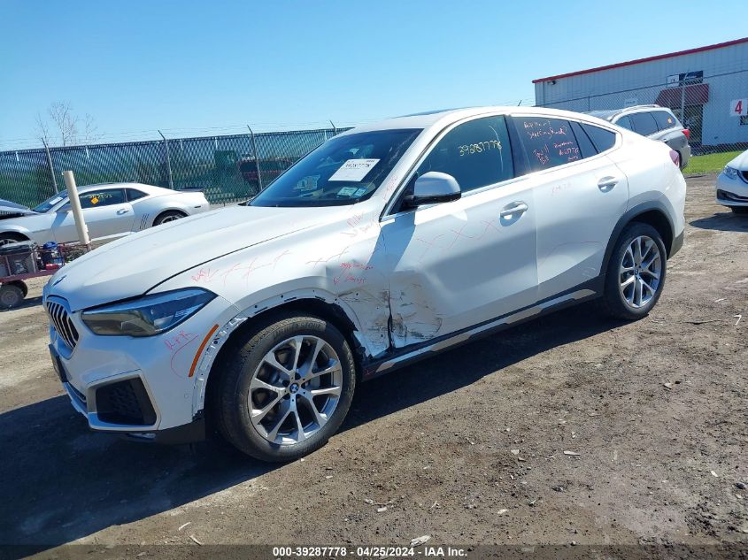 2021 BMW X6 xDrive40I VIN: 5UXCY6C03M9G29680 Lot: 39287778