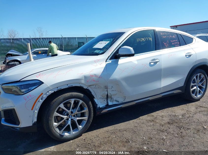 2021 BMW X6 xDrive40I VIN: 5UXCY6C03M9G29680 Lot: 39287778