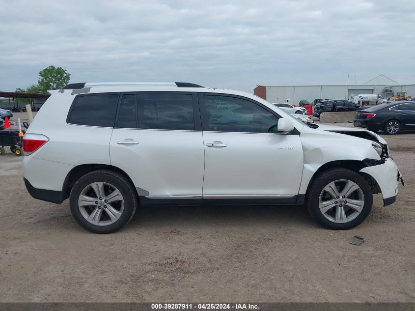 2013 Toyota Highlander Limited V6 VIN: 5TDYK3EH1DS125007 Lot: 39287911