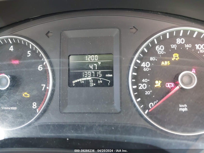 2012 Volkswagen Jetta 2.5L Se VIN: 3VWBP7AJ4CM112013 Lot: 39288236