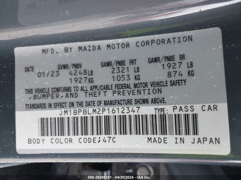 JM1BPBLM2P1612347 Mazda Mazda3 PREFERRED 9