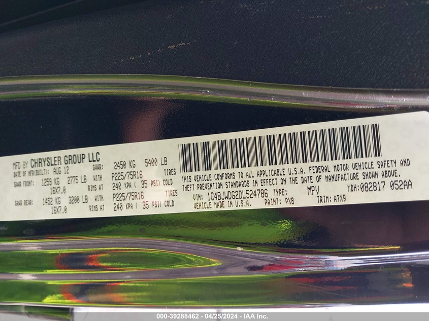 2013 JEEP WRANGLER UNLIMITED SPORT - 1C4BJWDG2DL524786