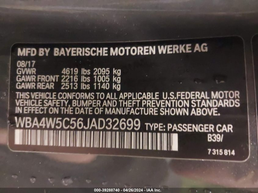 WBA4W5C56JAD32699 2018 BMW 430I xDrive