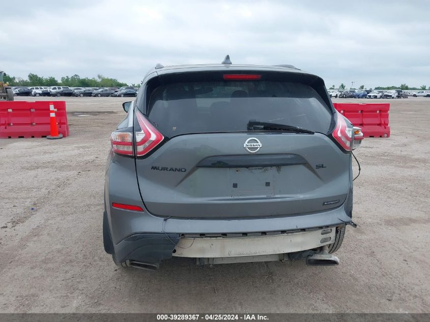 2018 Nissan Murano Sl VIN: 5N1AZ2MG5JN127999 Lot: 39289367