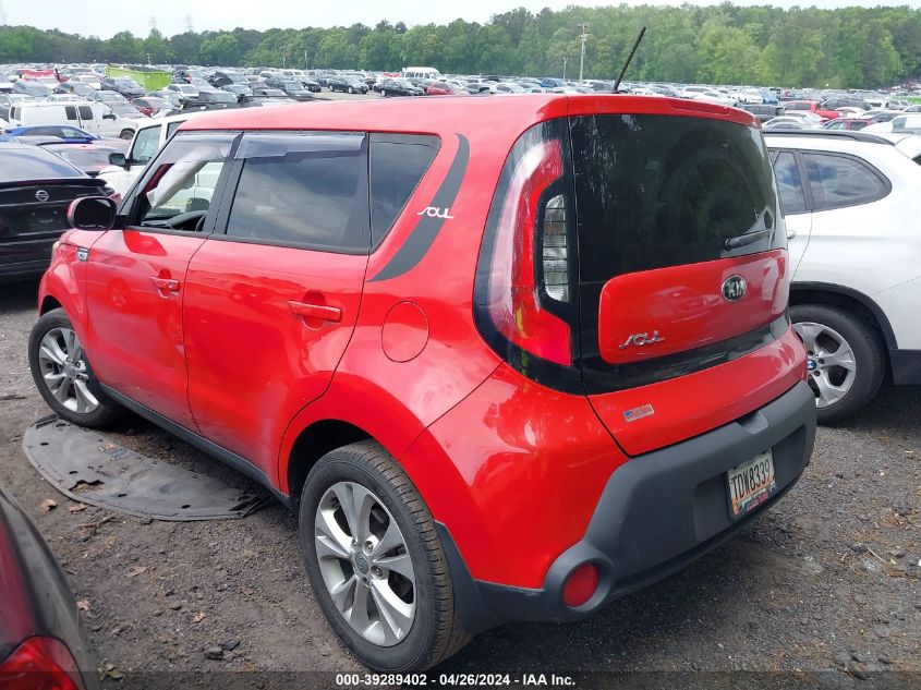 2015 Kia Soul + VIN: KNDJP3A58F7816546 Lot: 39289402