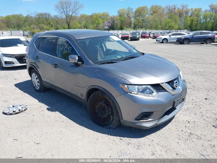 2016 Nissan Rogue S VIN: KNMAT2MV3GP733299 Lot: 39289543