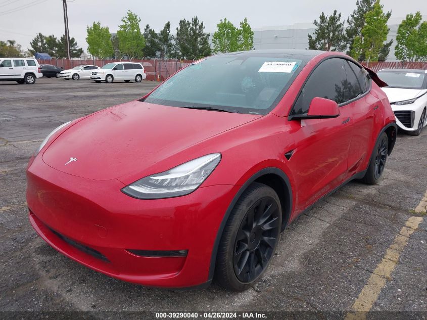 VIN 5YJYGDEE9MF276615 2021 TESLA MODEL Y no.2